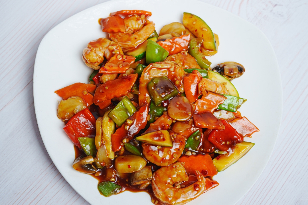 Shrimp in Garlic Sauce Dinner 鱼香虾