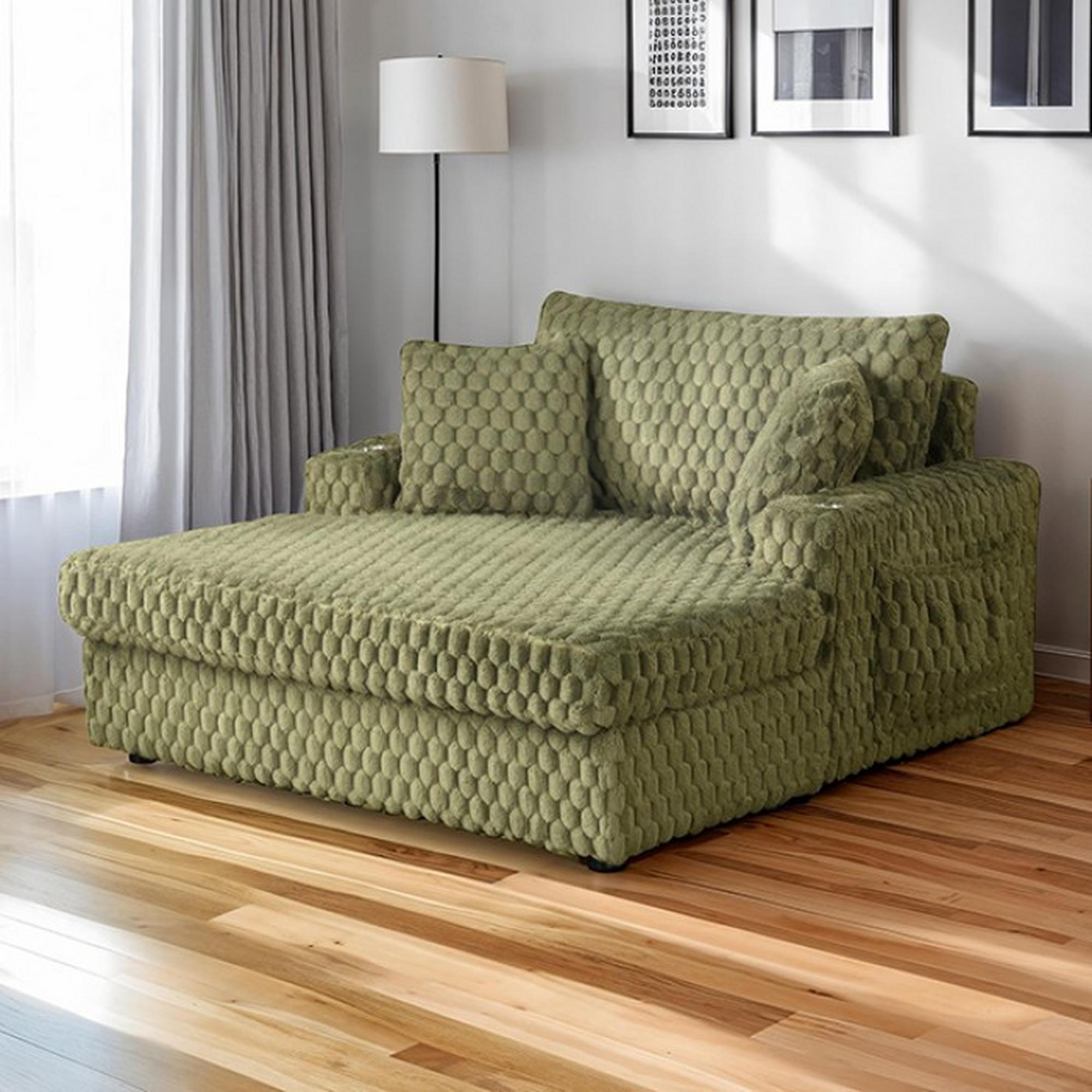 Ferryhill XL Chaise - Olive Green