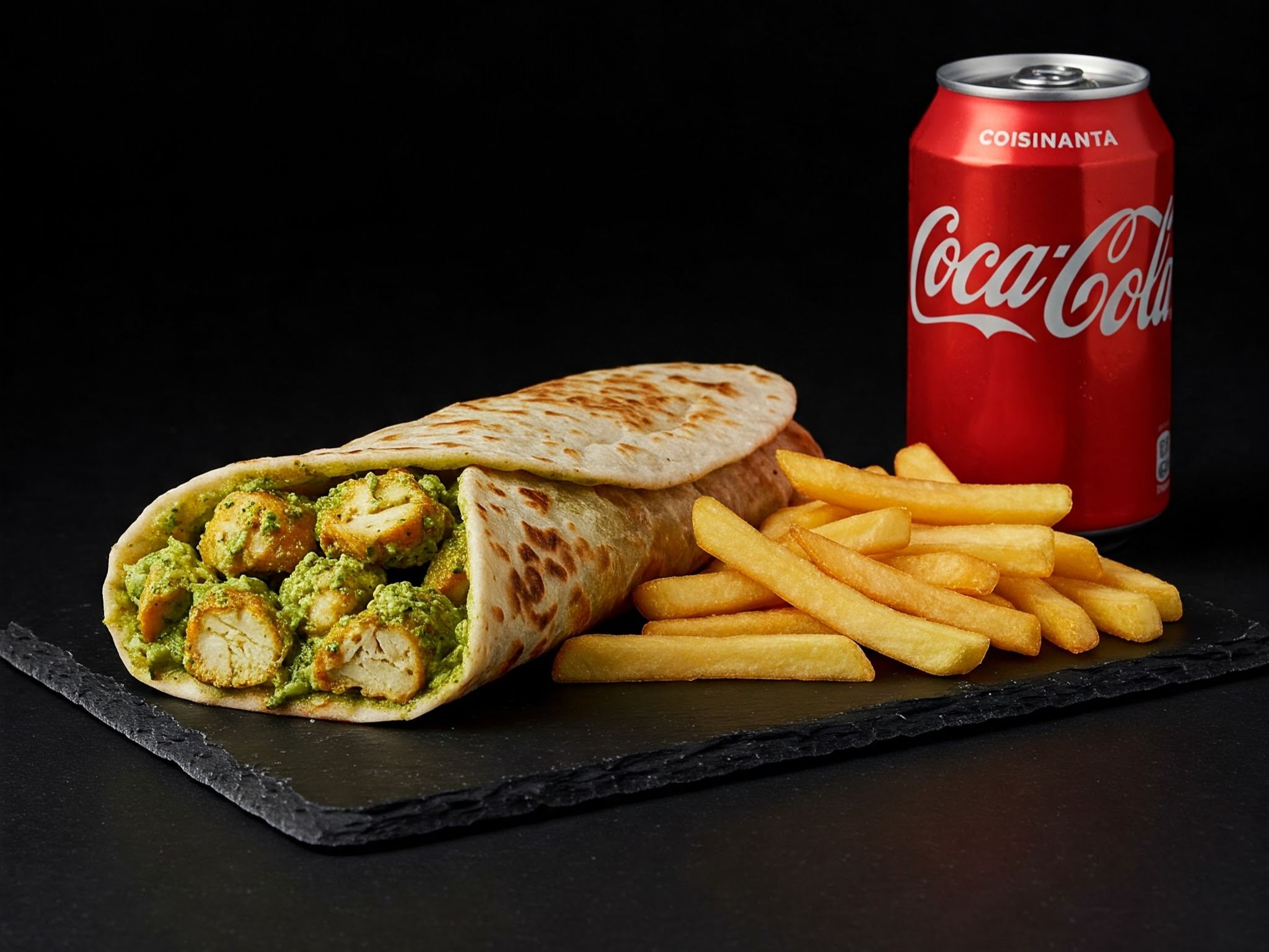 Chicken Haryali Roll Meal