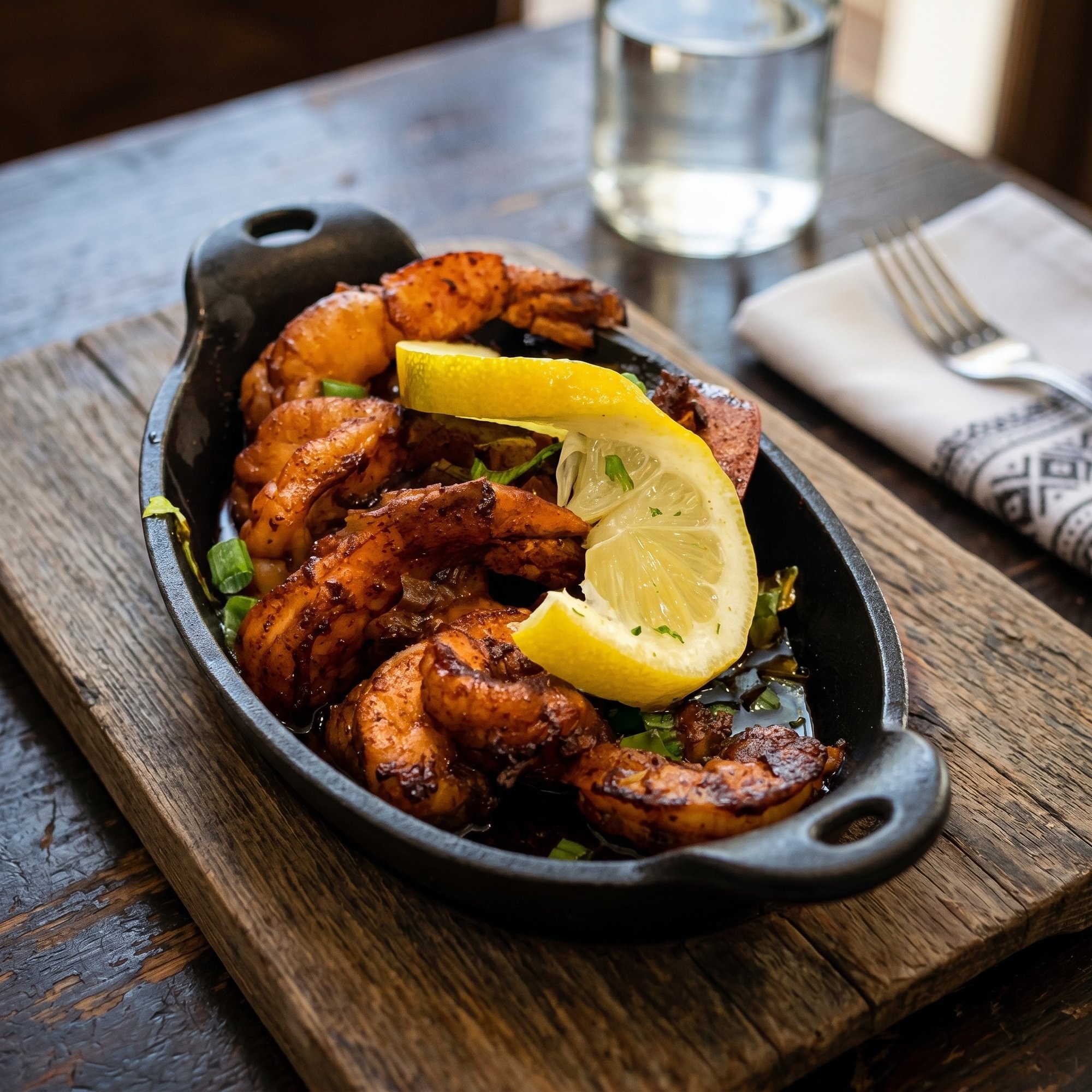Jumbo BBQ Shrimp Skillet