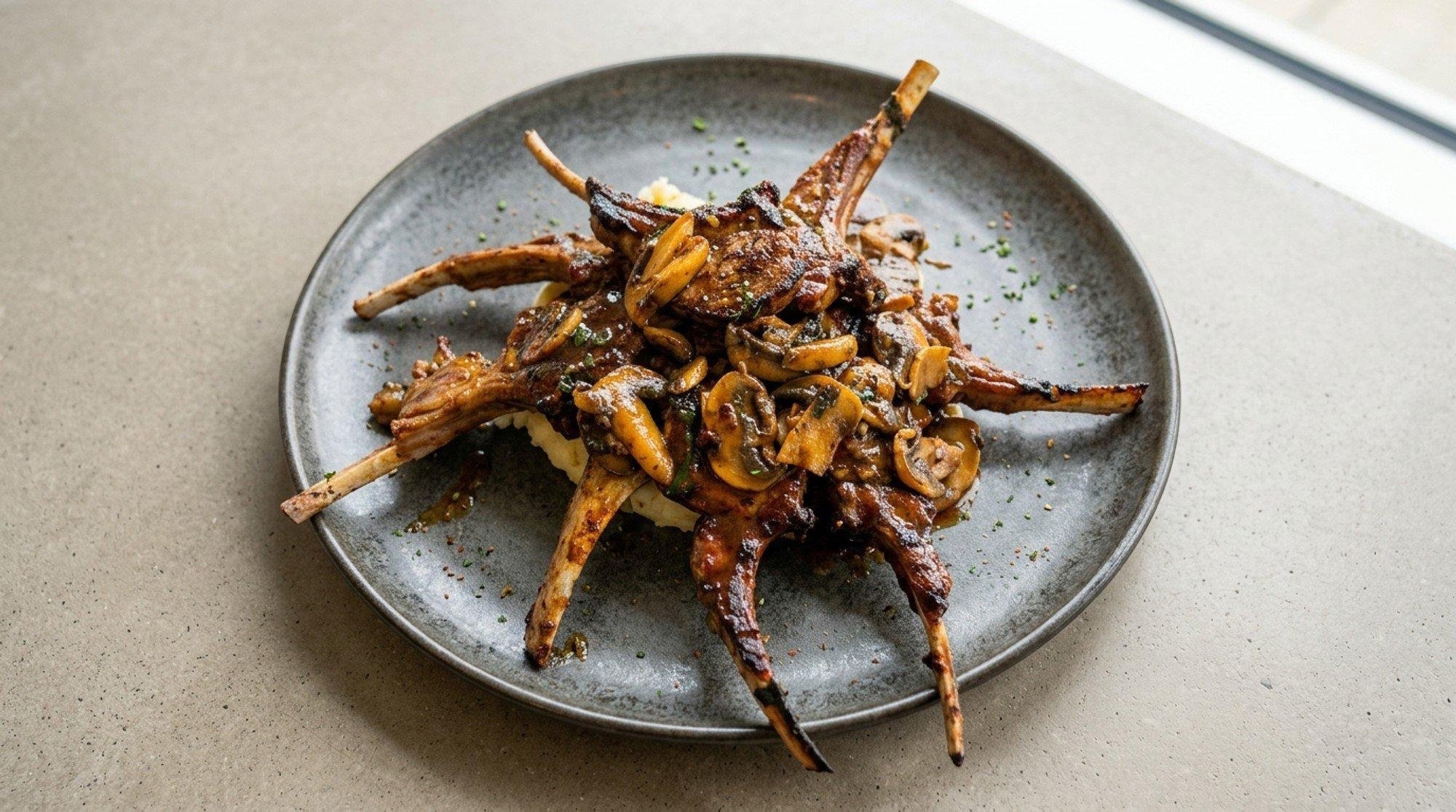 Lamb Chops Portabella