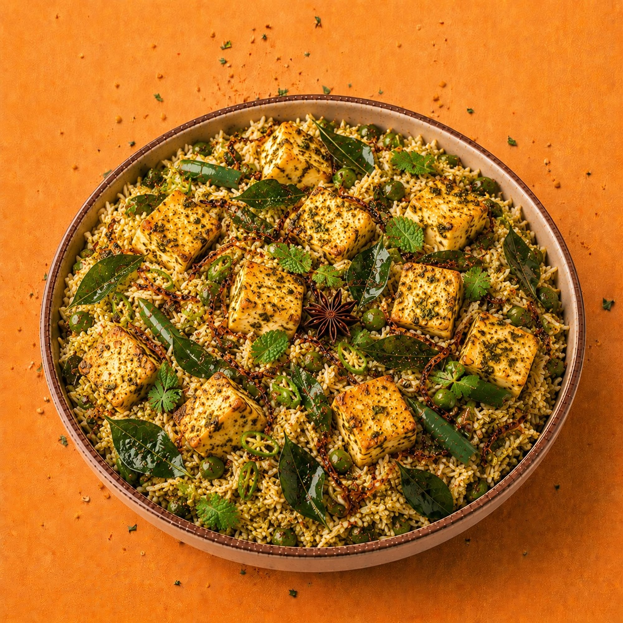 Curry Leaf Paneer Biryani