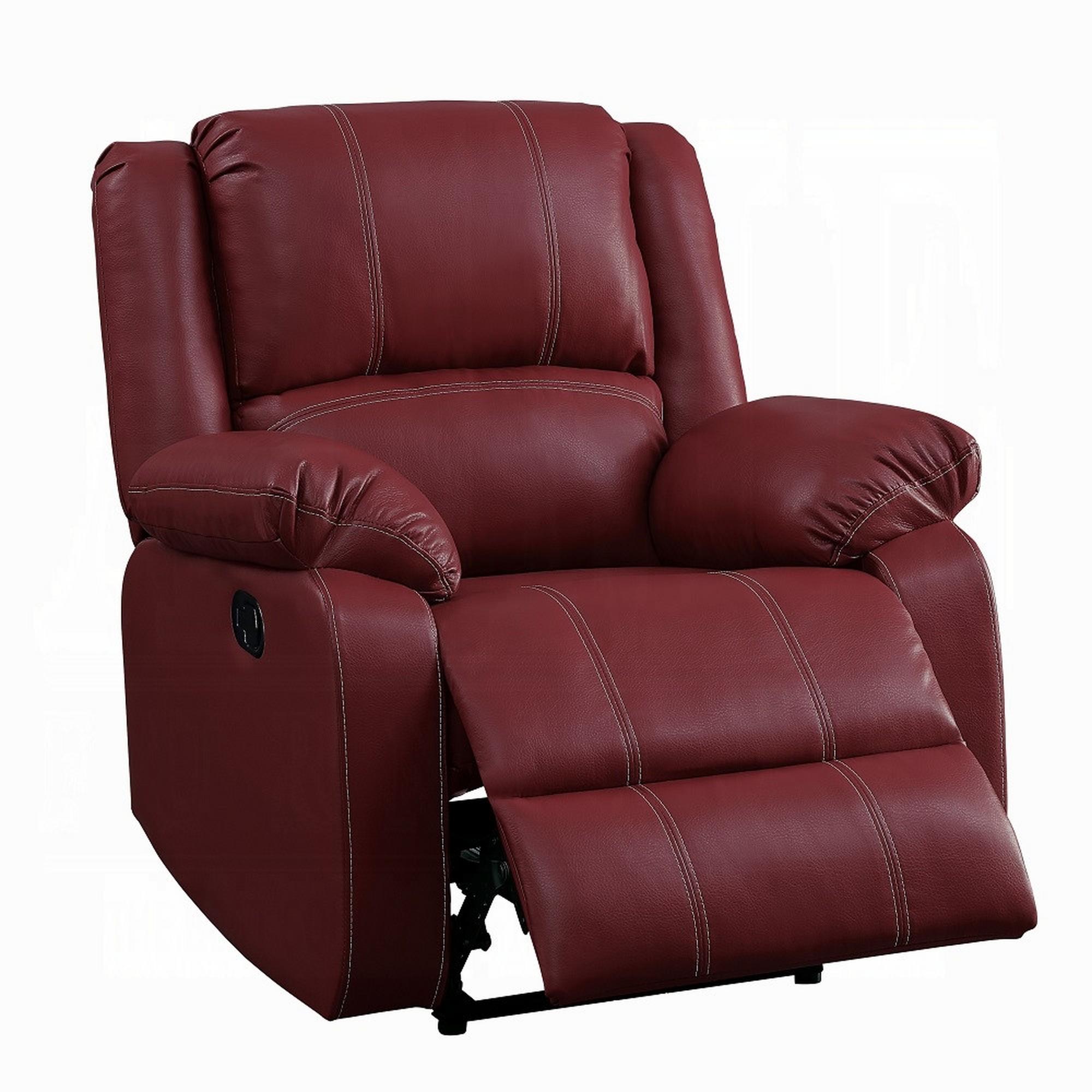 Zuriel Motion Rocker Recliner - Red 