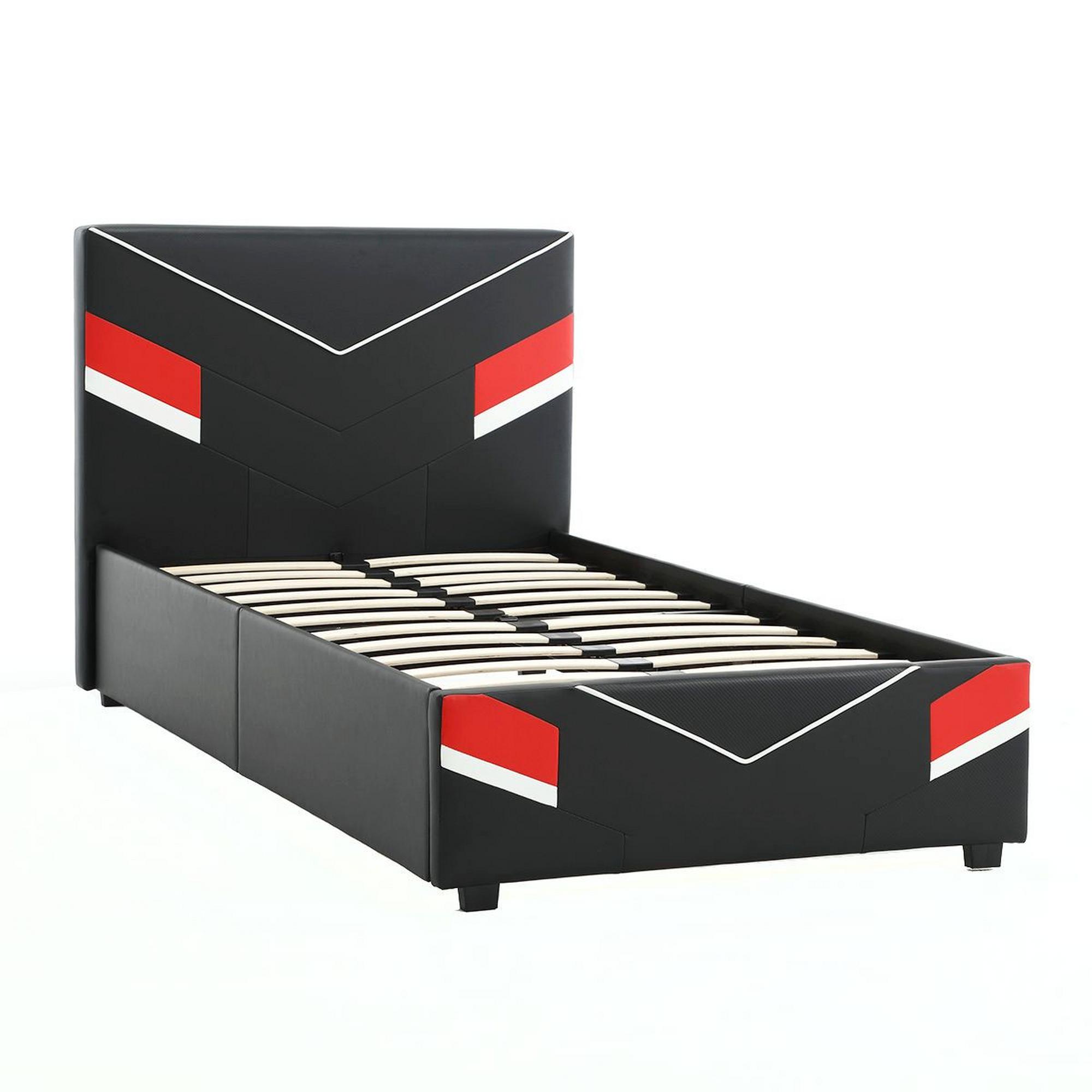 XRocker Orion Gaming Twin Bed Frame - Black & Red