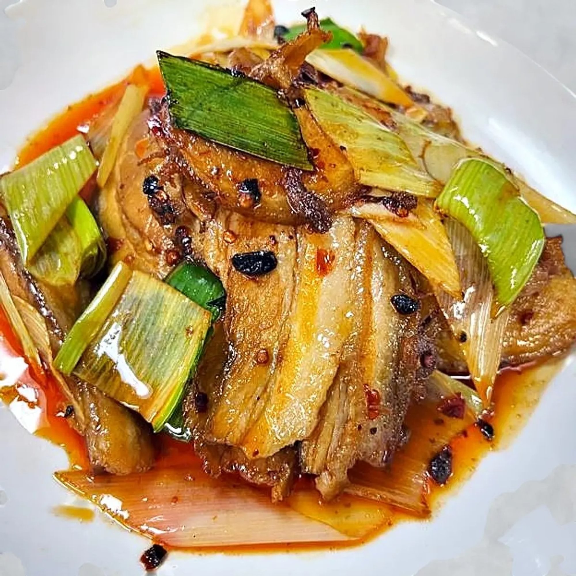 Double Cooked Pork 蒜苗回锅肉
