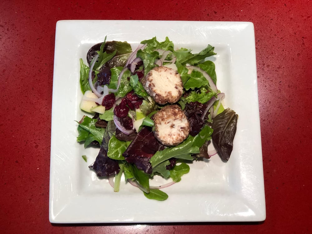 Apple-Craisins or Strawberry Goat Cheese Salad (+)