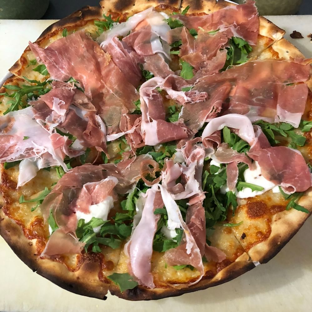 Burrata Prosciutto Pizza