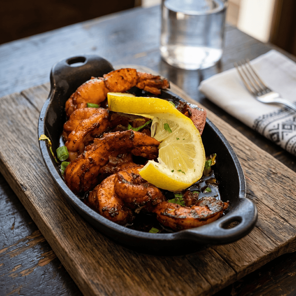 Jumbo BBQ Shrimp Skillet