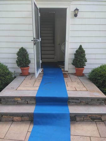 Neoprene Floor Runner used throughout the house to protect the floors. Neoprene Floor Runner used throughout the house to protect the floors.
