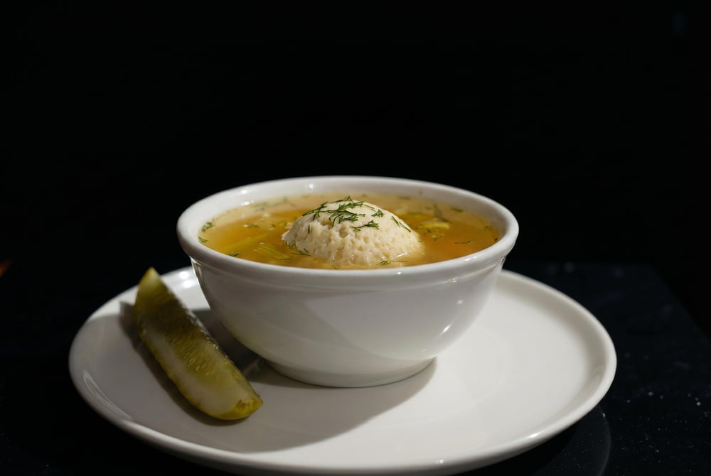 Matzah ball soup
