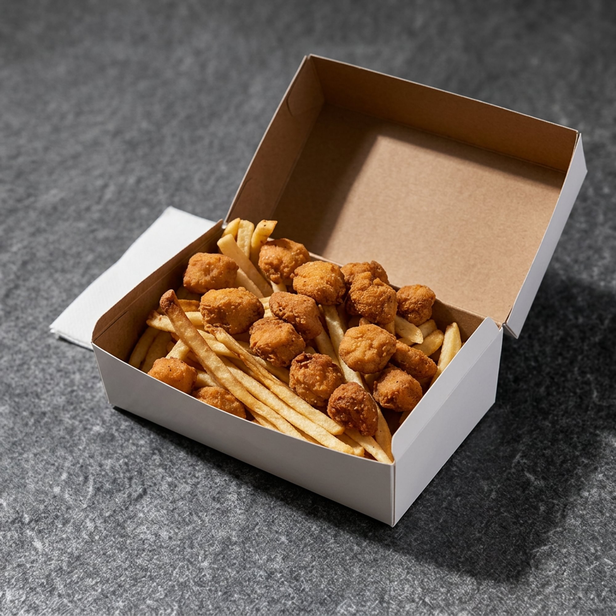 Made Kids Popcorn Chicken w Skinny Fries