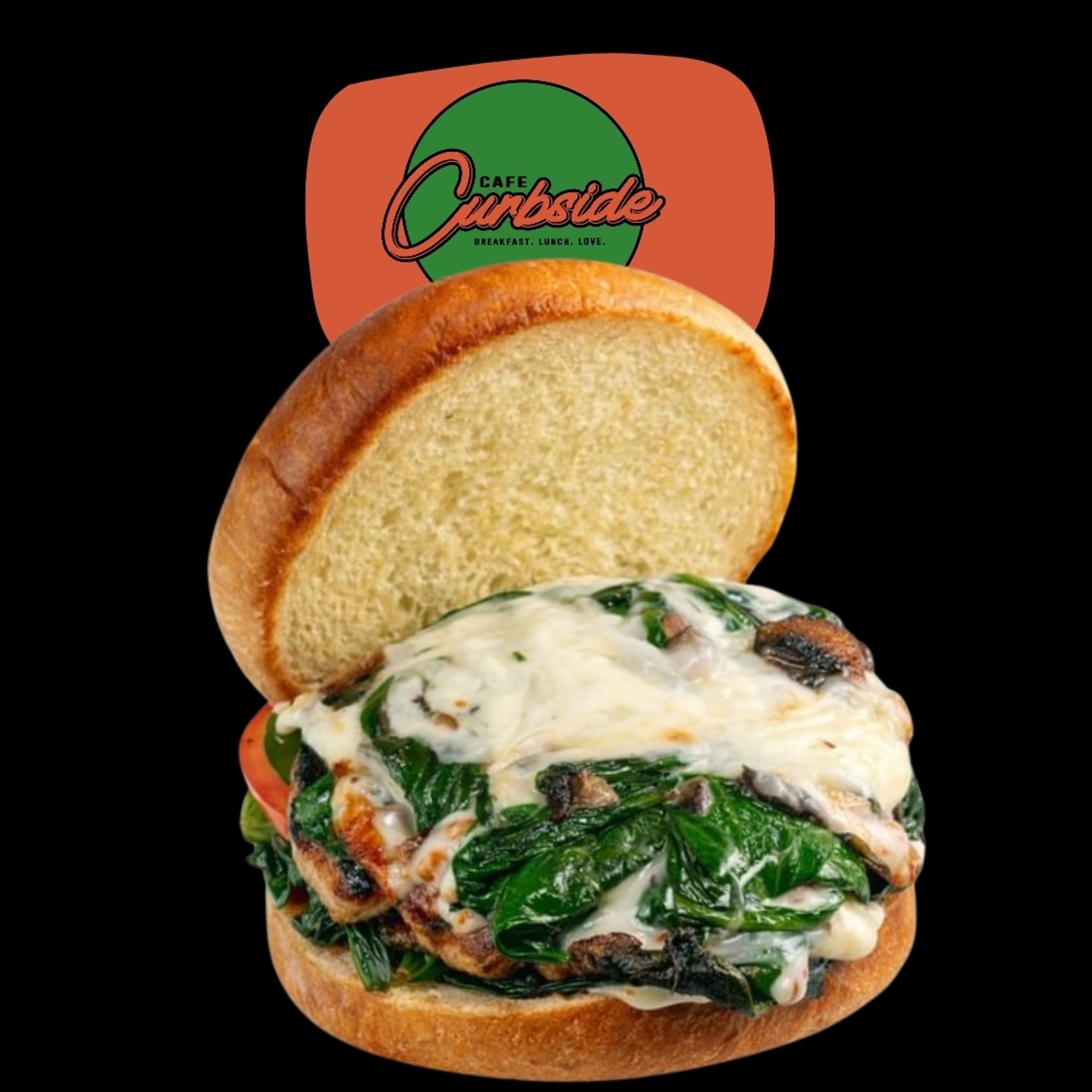 Mushroom & Spinach Burger