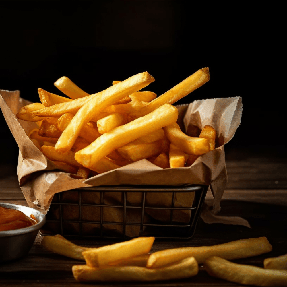 Chips with vegan tikka