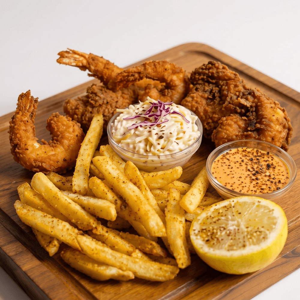 Dynamite Shrimp with Crispy Fries