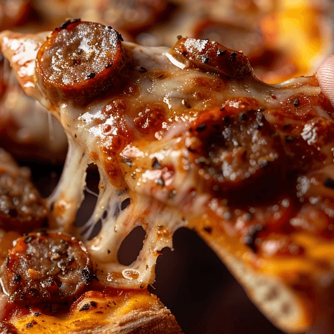 Vegan Sausage Slice Pizza