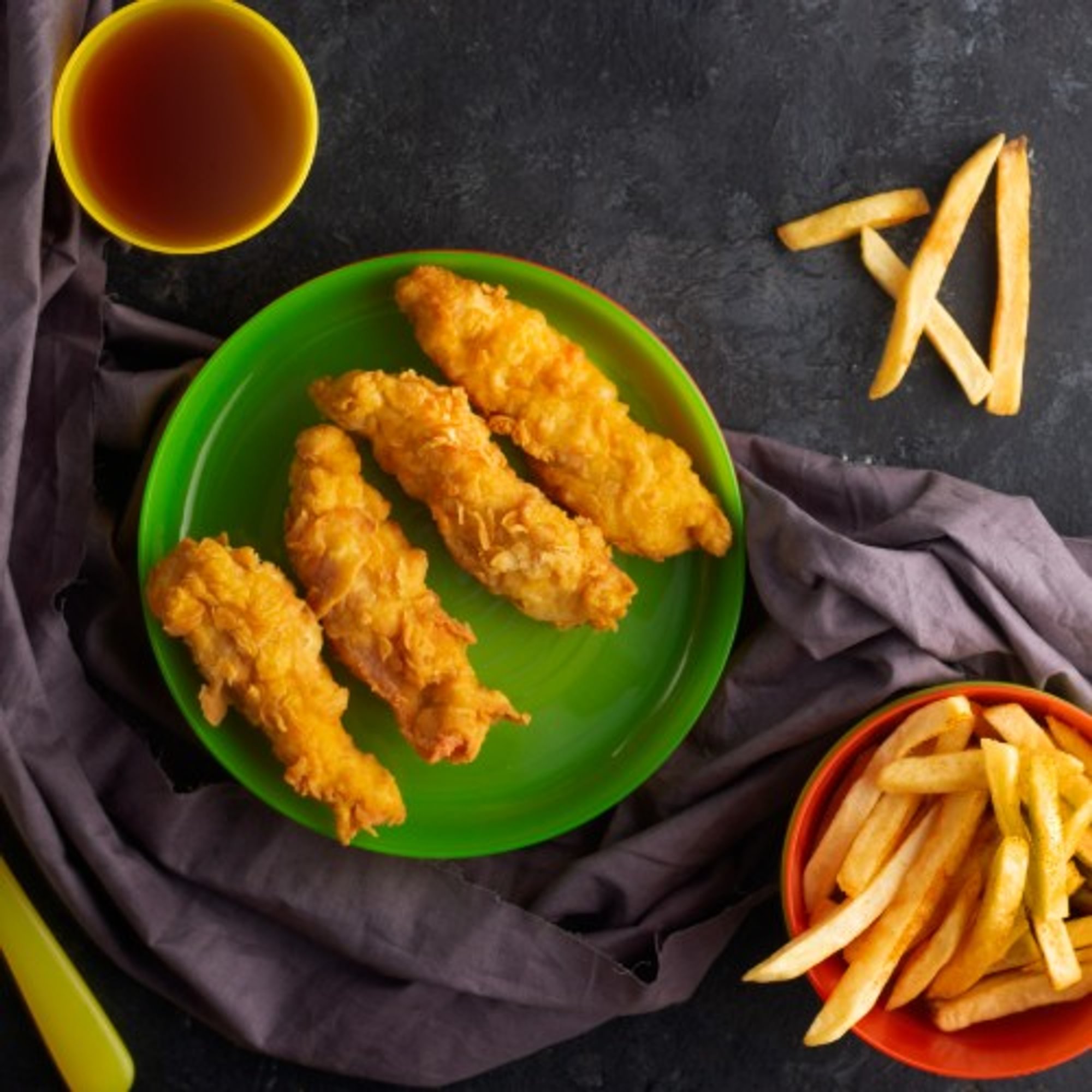 Kid's Chicken Tenders With Fries (3 Pieces)