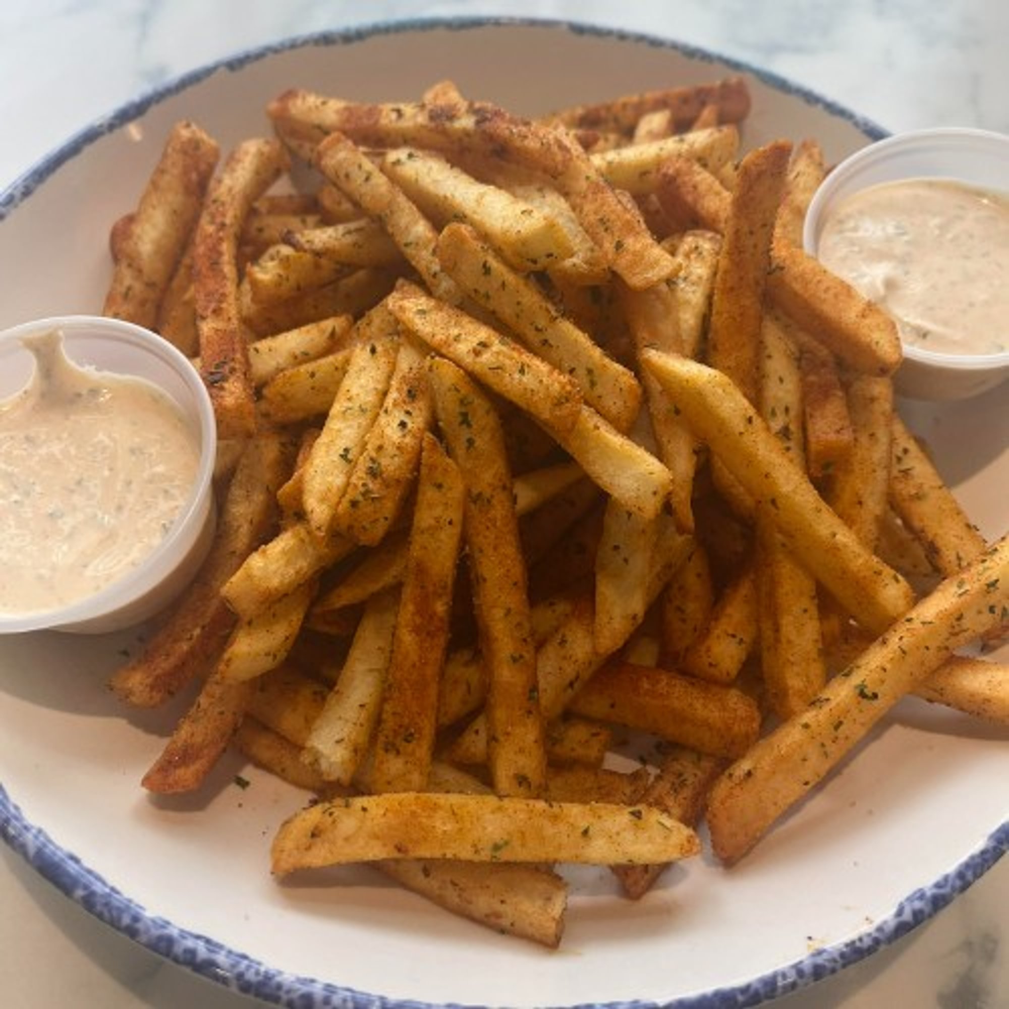 Taza Fries with Seasoned Sour Cream 🌾𝐅