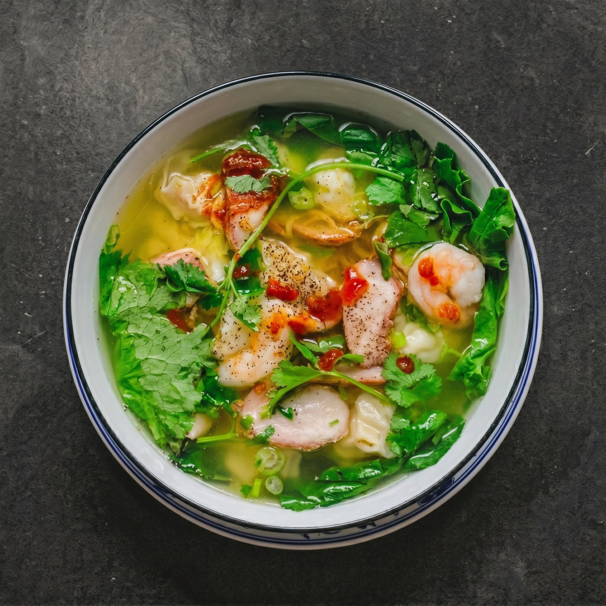 Wonton Egg Noodle Soup