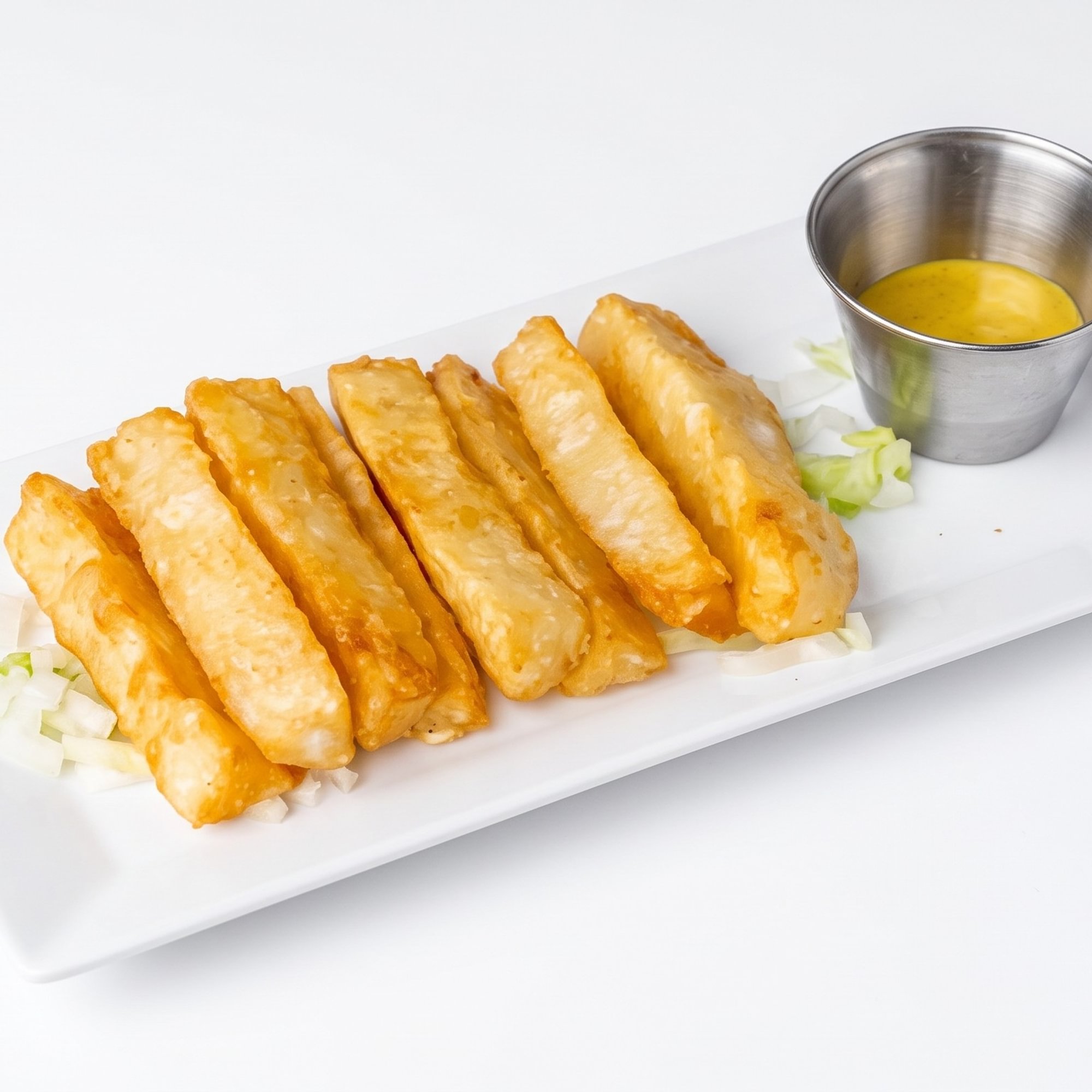 Yuca a la Huancaína [Cassava in Creamy Pepper & Cheese Sauce]