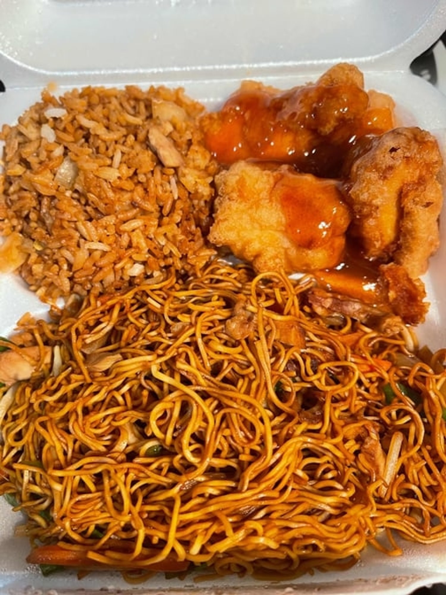 Lunchbox #5 - Pork Lo Mein and Sweet & Sour Chicken