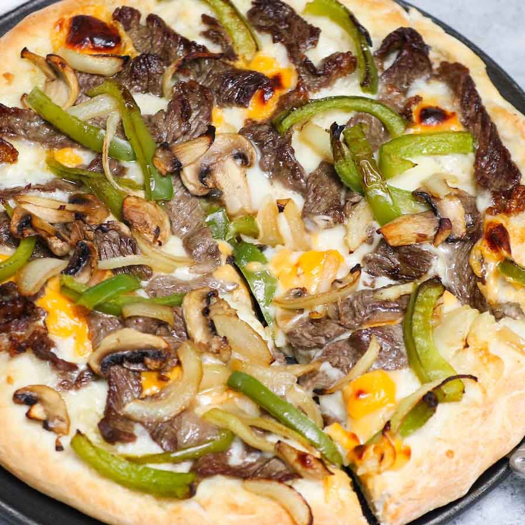 Cheesesteak Pizza