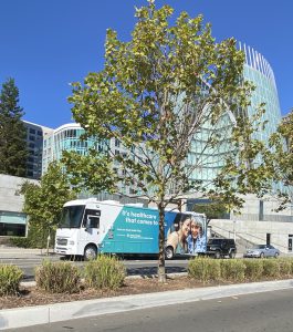 Sutter Alta Bates Summit Medical Center's Carol Ann Read Mobile Mammography Vehicle at the Order of Malta Clinic of Northern California screening event