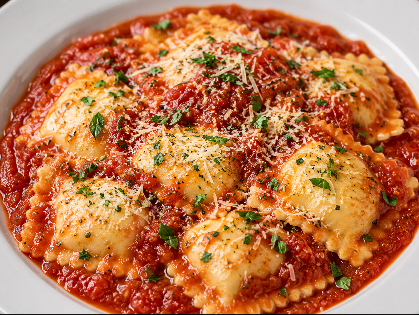 CHEESE RAVIOLI W/MARINARA