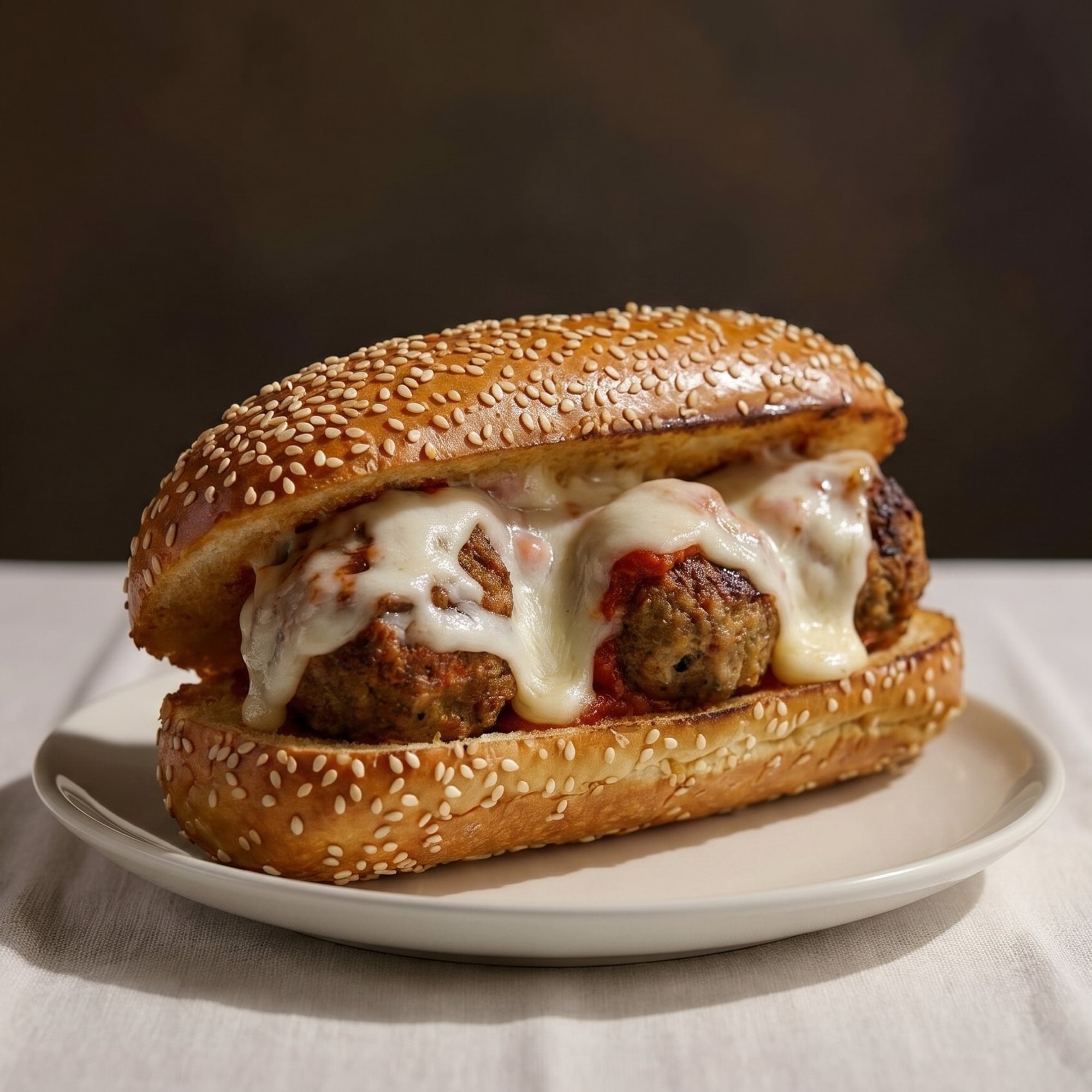 Meatball Parmigiana Sandwich