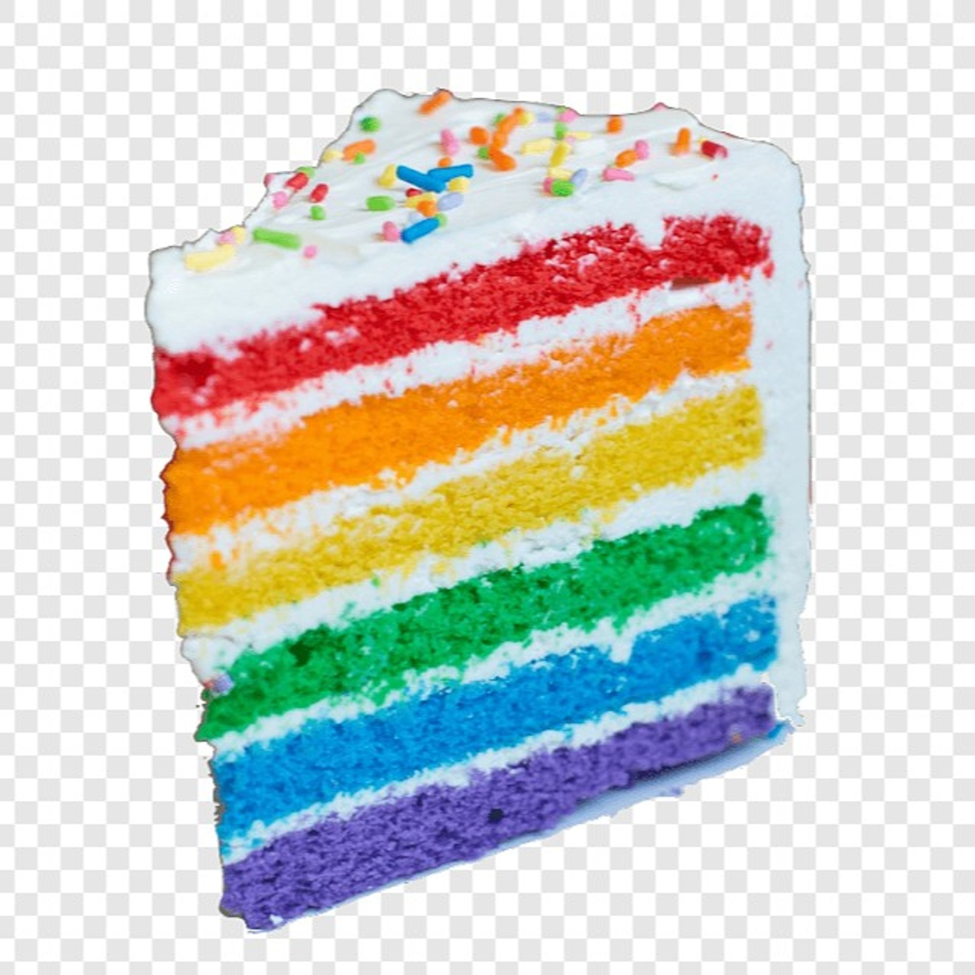 Slice of Rainbow Cake