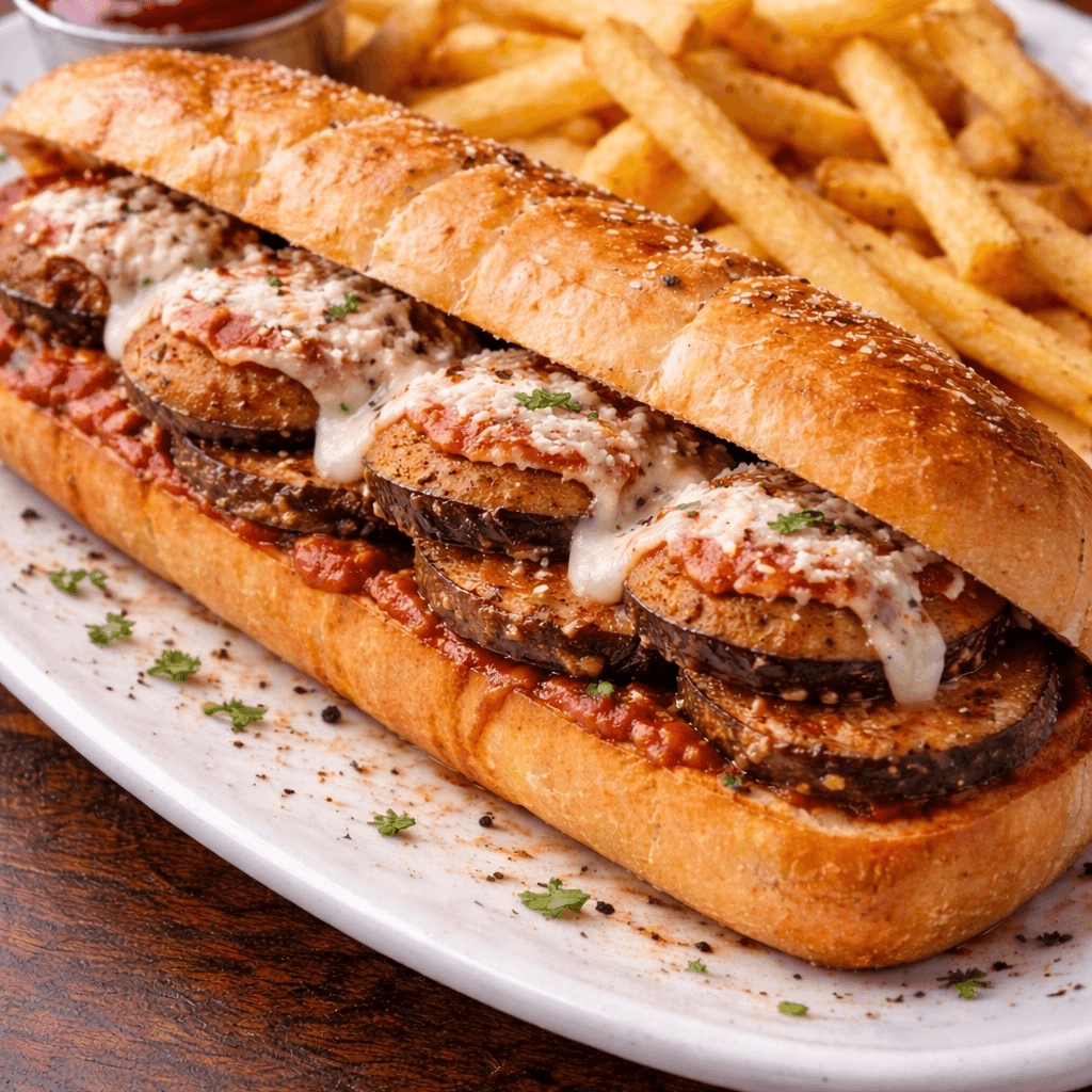 Eggplant Parmesan Sandwich