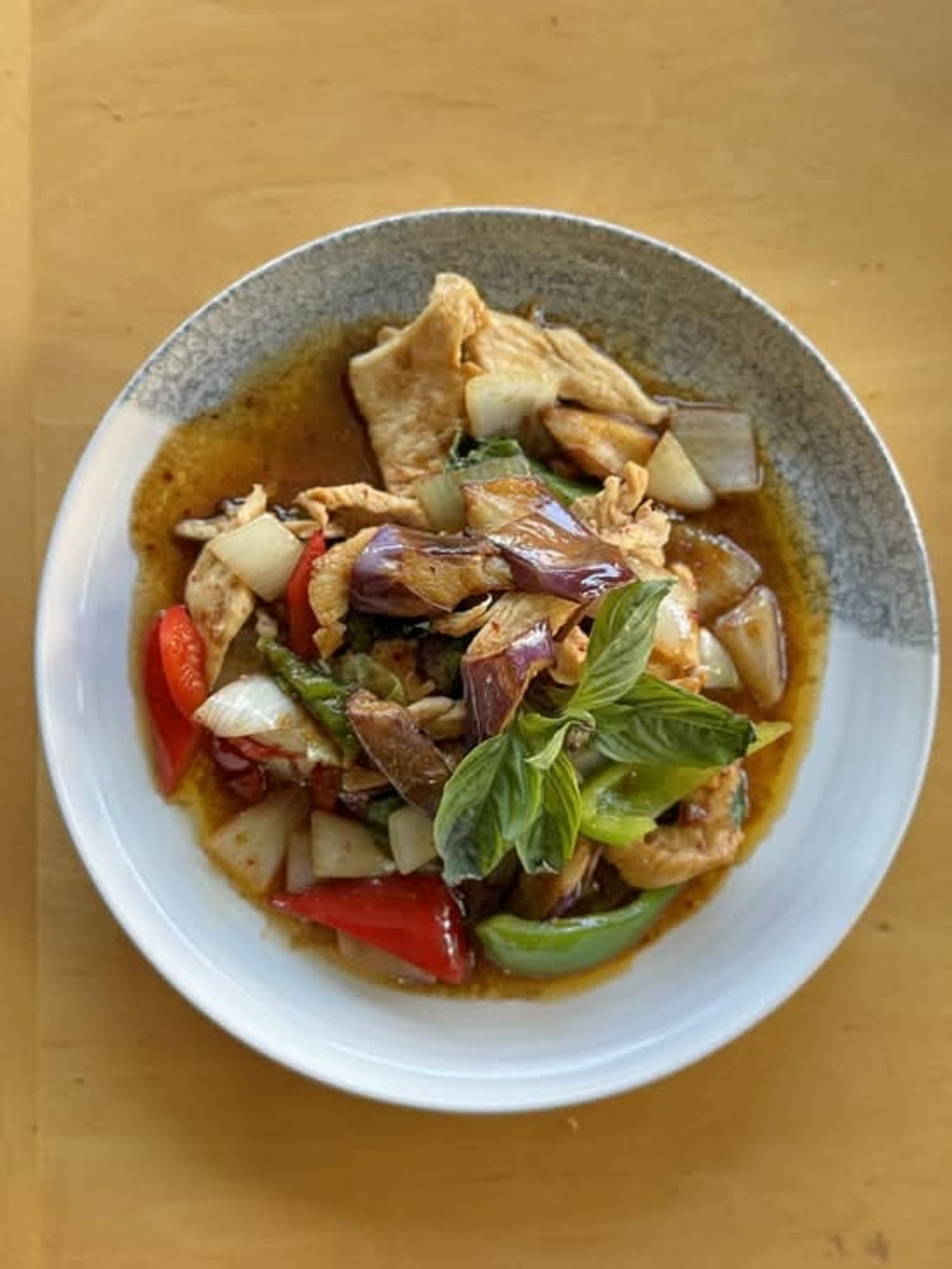 Ground Chicken Eggplant Stir-Fried