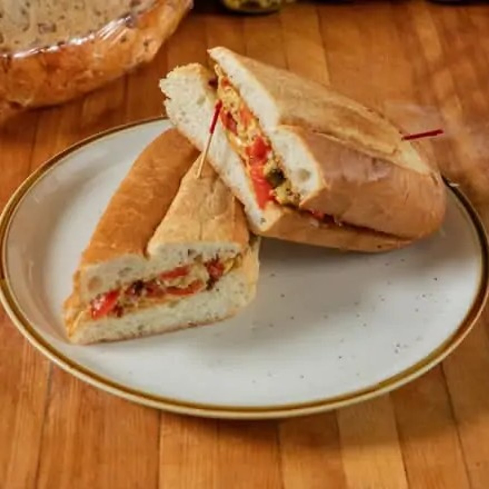 Peppers and Egg Sandwich