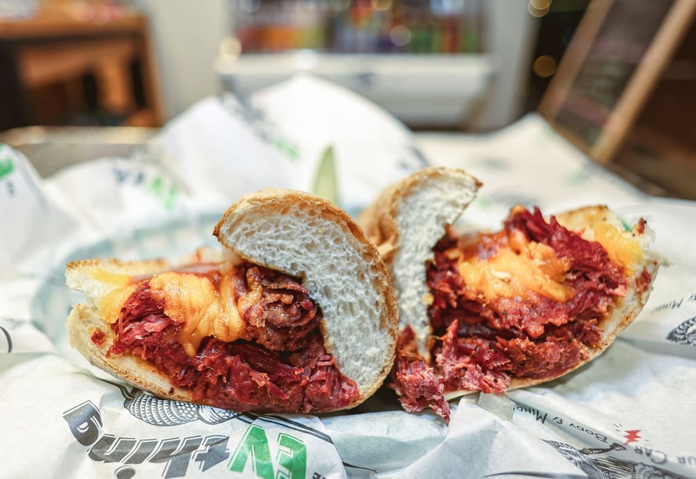 Chopped Beef Brisket Sandwich