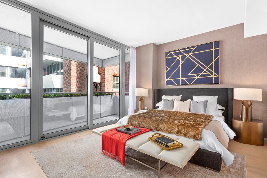 Bedroom with balcony