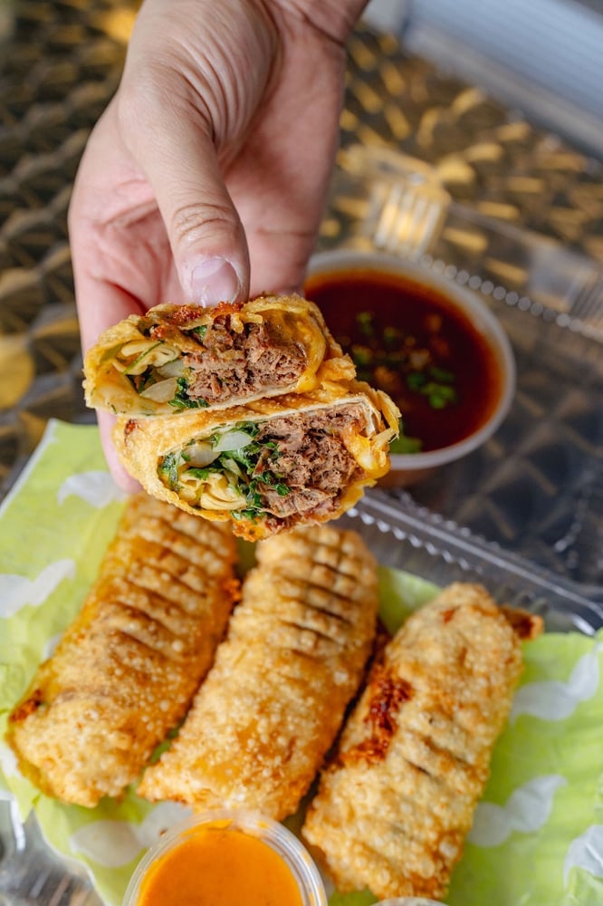 3x Birria Egg Rolls w/ Consome