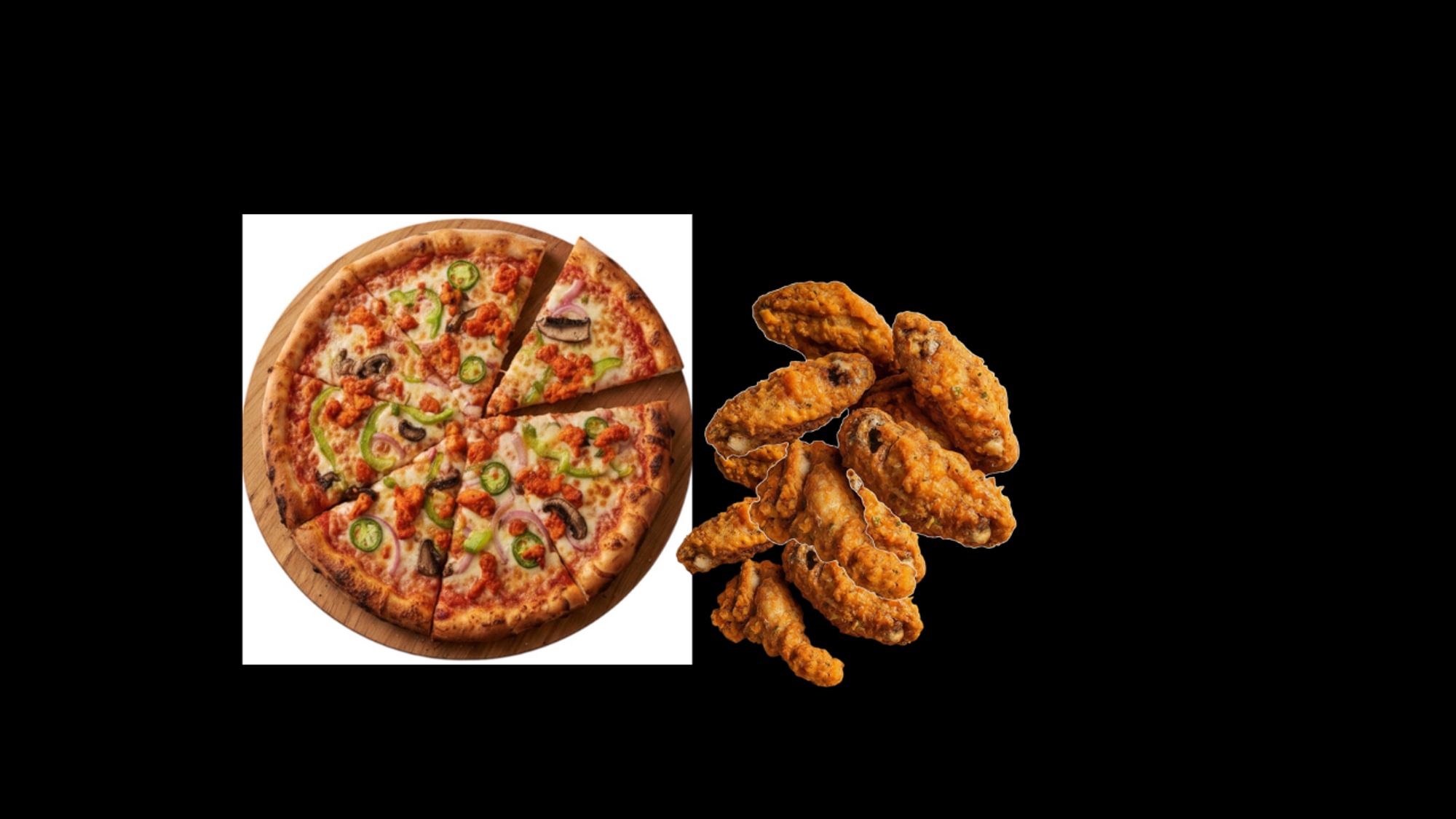 $25 DEAL - Large 1 Toppings Pizza & 8 Wings