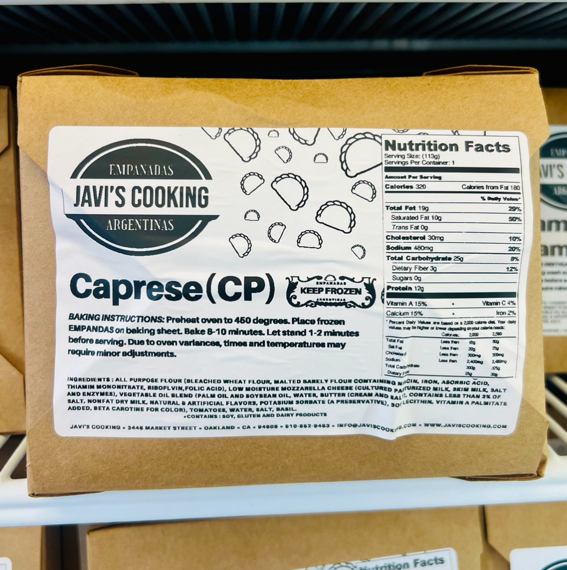CAPRESE-CP (4pack) frozen empanadas