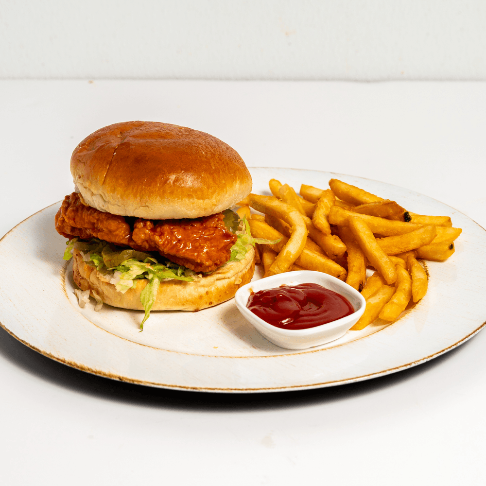 Honey hot fried chicken sandwich
