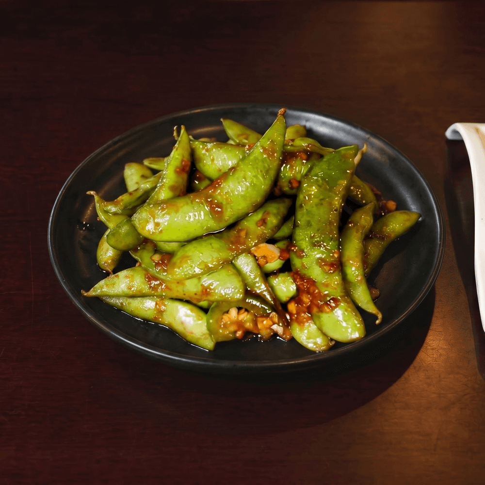 Spicy Garlic Edamame