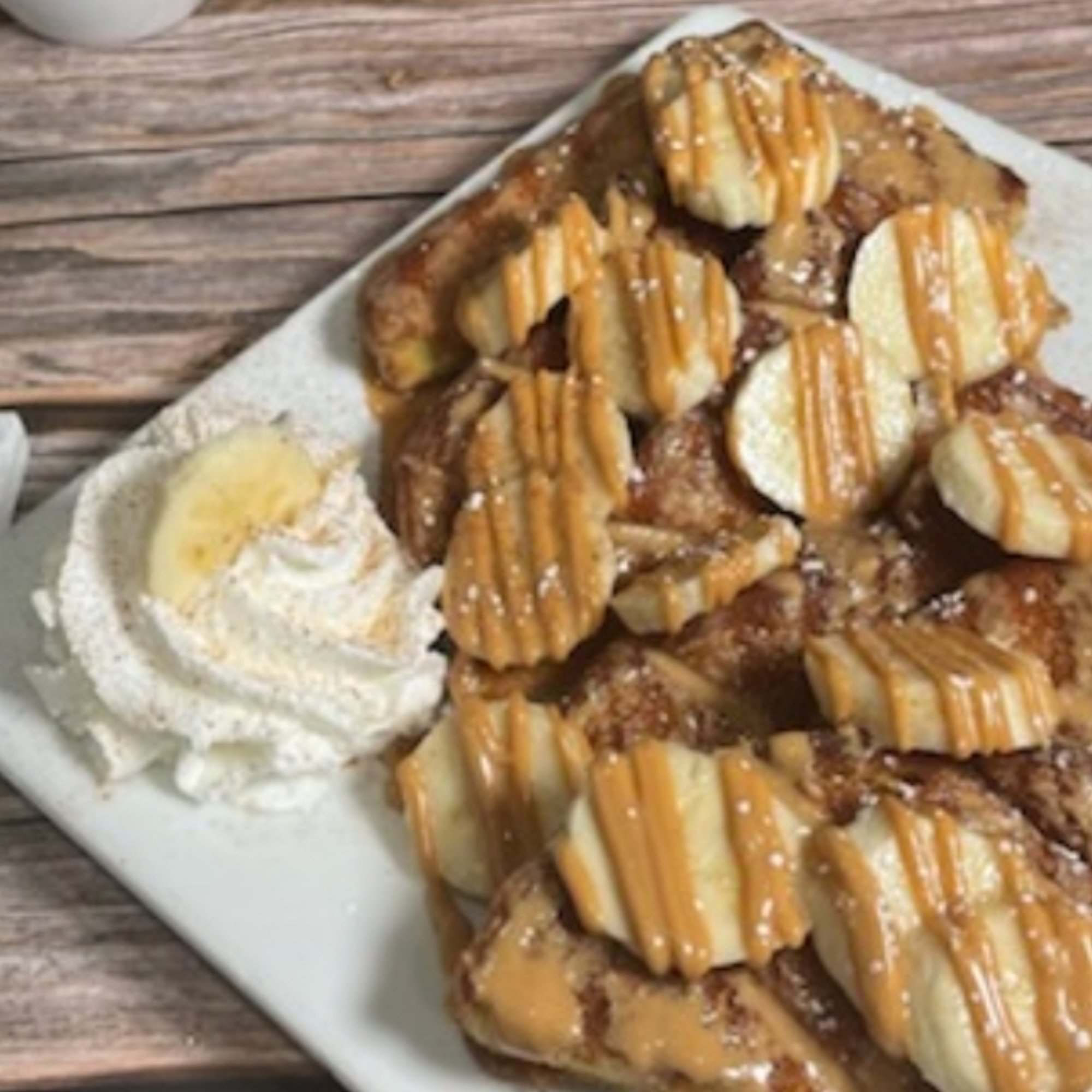 Peanut Butter Banana Churro French Toast