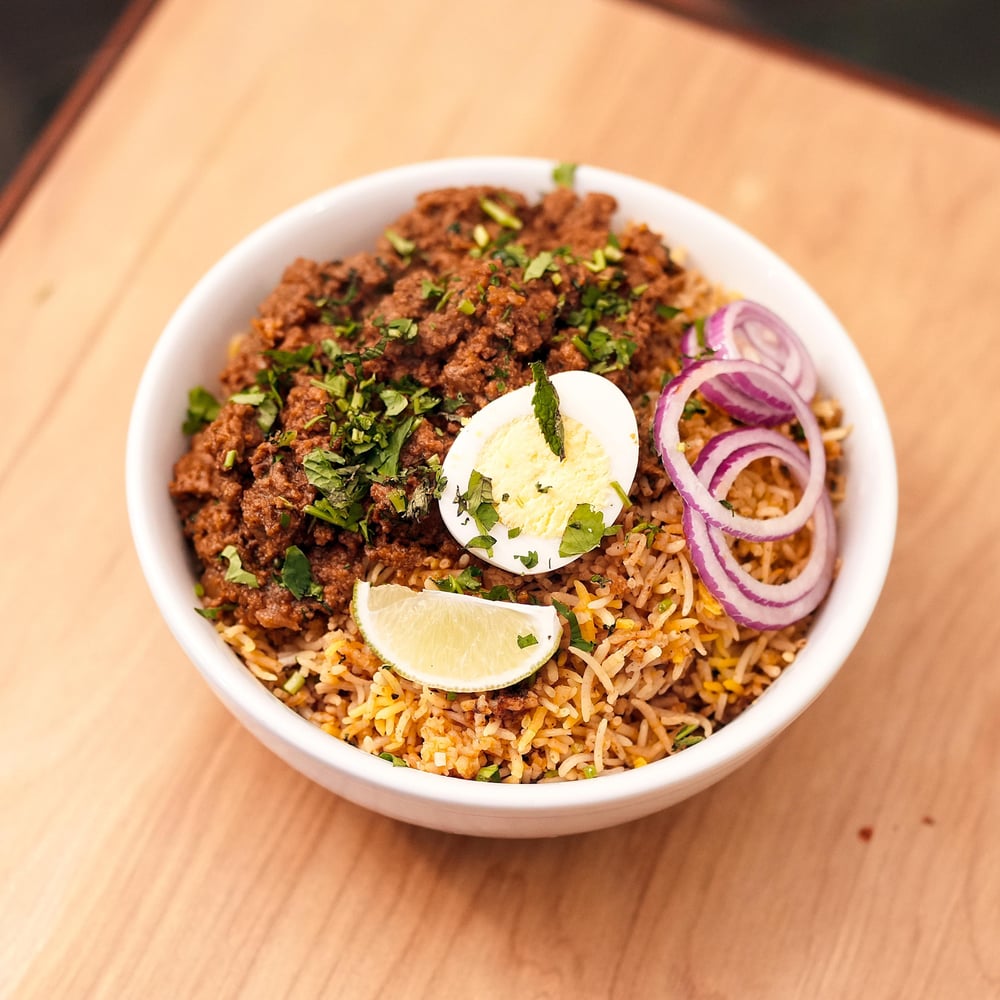 Hyderabadi Goat Keema Briyani