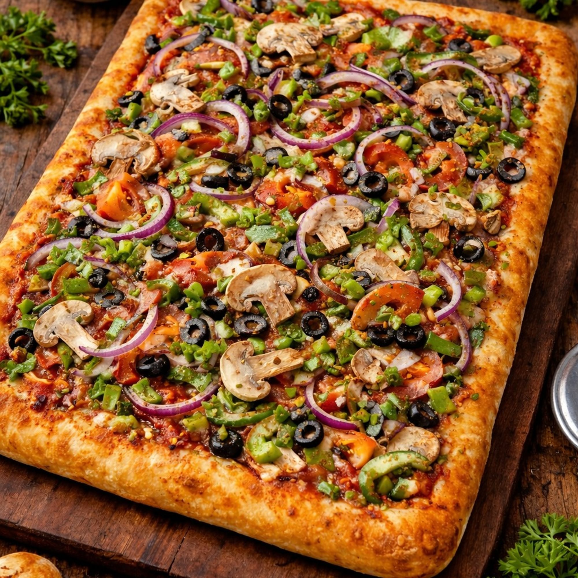 Sicilian Veggie-Lovers Pizza