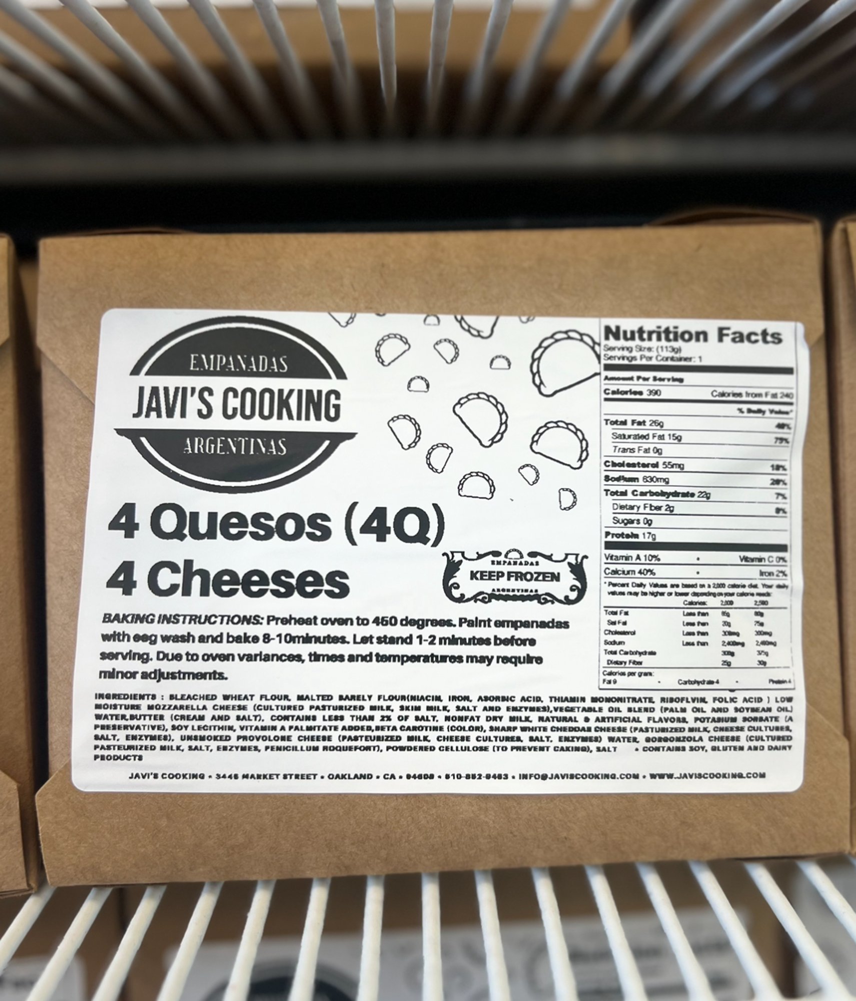 4 QUESOS-4Q (4pack) frozen empanadas