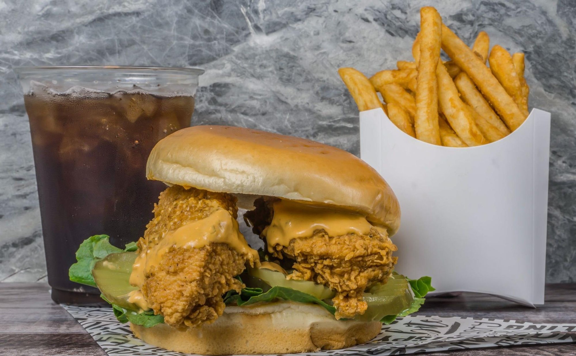 Chicken Sandwich Meal (Drink & Fries Included) ****