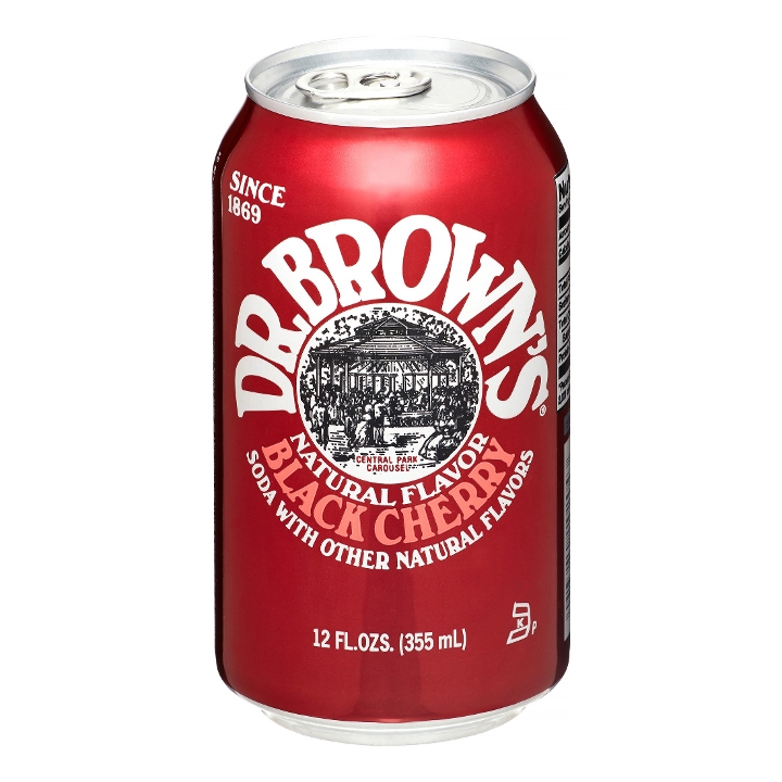 Dr. Brown's Black Cherry Soda (can)