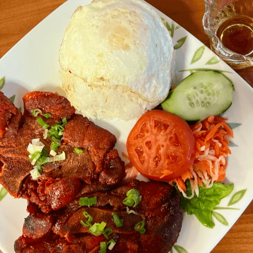 31. Rice with Pork Chop & Sunny-Side Up Egg | Cơm Sườn Trứng Opla