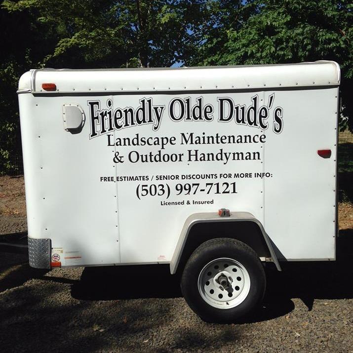 Friendly Olde Dude&apos;s Landscape Maintenance Logo