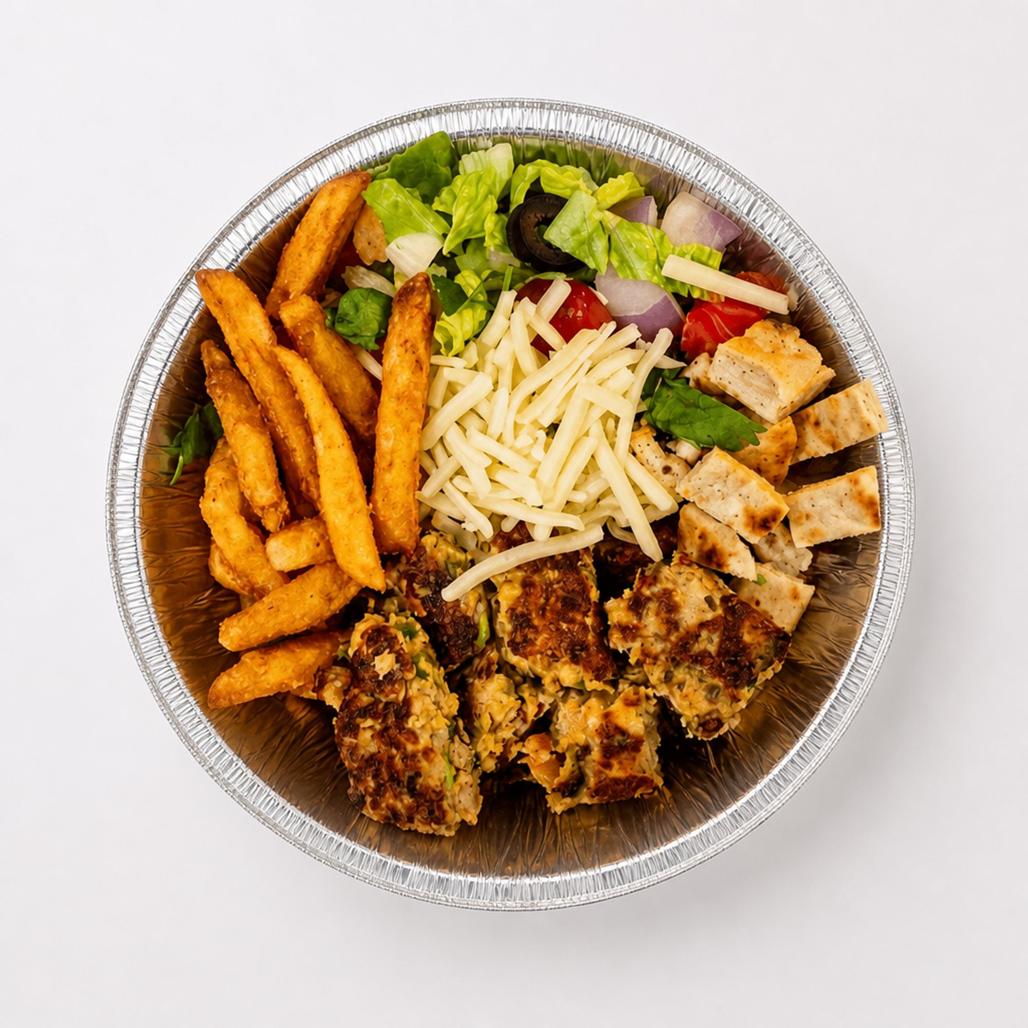 Chapli Kabab & Chips Loaded Platter