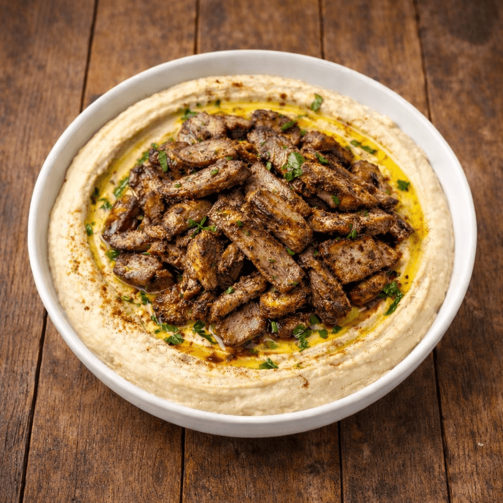 Hummus Deluxe with Gyro Meat