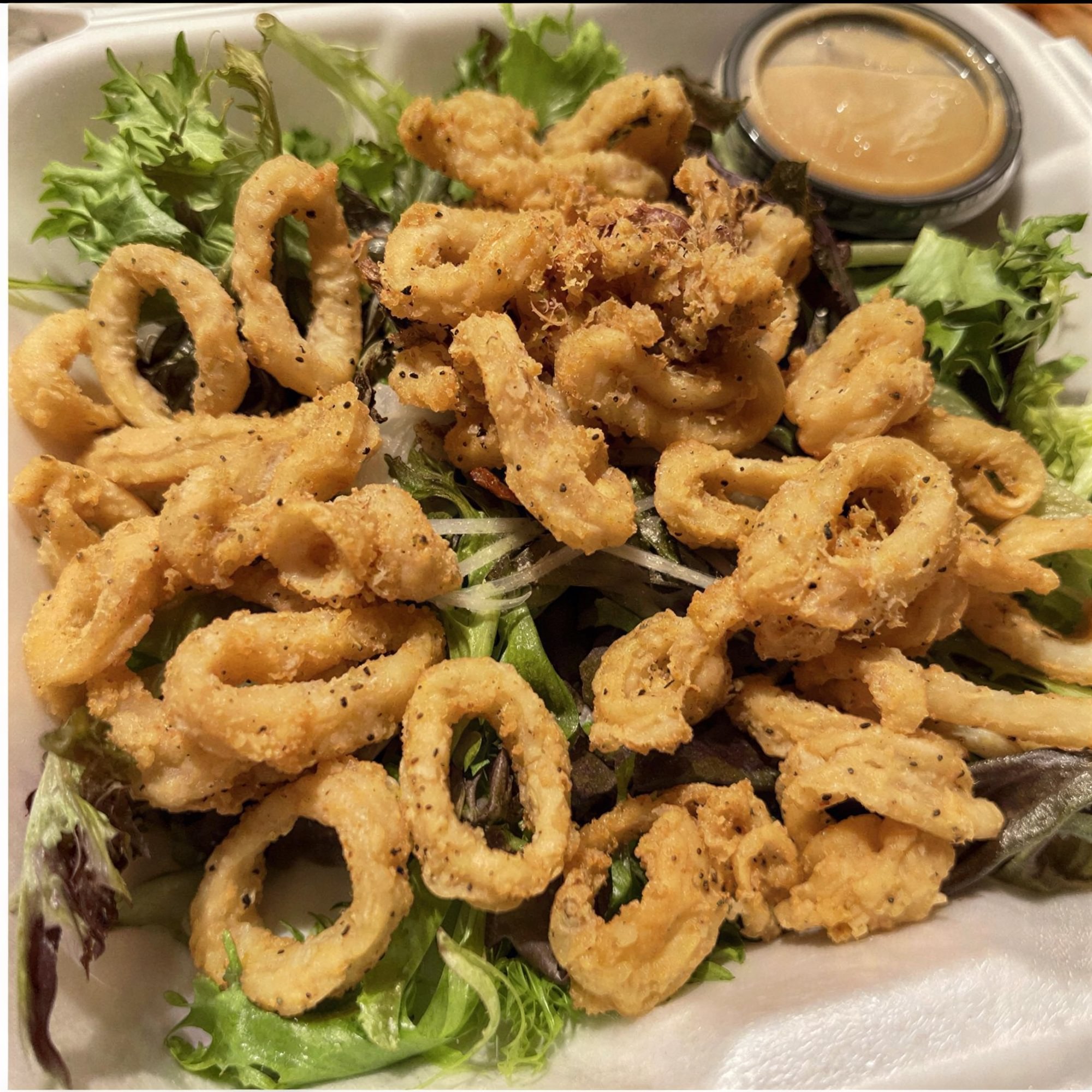 Crispy Calamari Salad